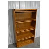 Oak 5-Section Glass-Front Display Cabinet - 32.5W x 13.5D x 57.25H