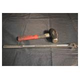 Crescent Breaker Bar 1/2 in Drive - 18 in Long & Red/Gray Grip Hammer