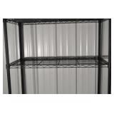 Wire Shelving Rack - 4-Tier Black Steel, 36 x 18 x 72 in, Garage Storage