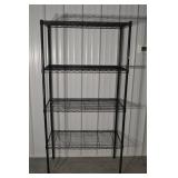 Wire Shelving Unit - 4-Tier Black Steel 36 in L x 18 in W x 72 in H