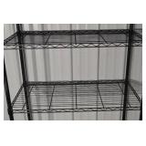 Wire Shelving Unit - 4-Tier Black Steel 36 in L x 18 in W x 72 in H