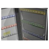 Key Cabinet - Metal, Color-Coded Rails, Wall-Mount