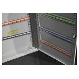 Key Cabinet - Metal, Color-Coded Rails, Wall-Mount