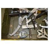 Vintage Blue Metal Tool Chest with Drawers & Assorted Hand Tools