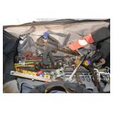 Husky Tool Bag (Red/Black) With Assorted Hand Tools