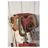 Assorted C-Clamps in bucket - Heavy-Duty Shop Clamps