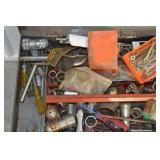 Red Metal Tool Chest - 7-Drawer Cabinet with Assorted Hand Tools