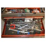 Red Metal Tool Chest - 7-Drawer Cabinet with Assorted Hand Tools
