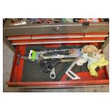 Red Metal Tool Chest - 7-Drawer Cabinet with Assorted Hand Tools