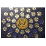 Presidential Dollars Display Frame with Assorted U.S. Presidential Coins