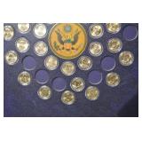 Presidential Dollars Display Frame with Assorted U.S. Presidential Coins