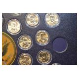 Presidential Dollars Display Frame with Assorted U.S. Presidential Coins