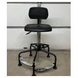 MSRP $700 ShopSol Workplace Solutions 1010315 Tubular Base Height Adjustable Workbench Chair with Footrest - Excellent Condition!