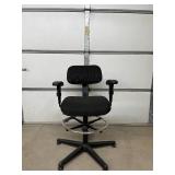 MSRP $500 Bevco Precision 05501-B Ergonomic Drafting / Workbench Chair – Adjustable Arms, Foot Ring – Great Condition!