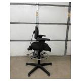 MSRP $500 Bevco Precision 05501-B Ergonomic Drafting / Workbench Chair – Adjustable Arms, Foot Ring – Great Condition!