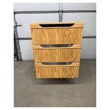 MSRP $2,500 Corometrics 3115DAO Oak Medical Cart 3-Drawer Hospital Room Storage Cabinet on Heavy-Duty Locking Casters for Safe Movement, Lightweight, Easy Glide Drawers - Like New Condition!