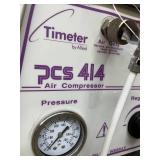 MSRP $2,500+ Timeter PCS 414 Industrial Grade Medical Air Compressor – Dial-and-Lock Pressure Regulator, Gauge, Filter/Dryer, Wheeled Base - Constant Airflow Setting, Cool-Running, Sound Dampened St