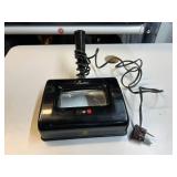 Vintage Burton Model 1931 UV Lighted Magnifying Medical Exam Light Magnifier - Looks like Ultra Violet bulbs inside and housing has a crack. Works!