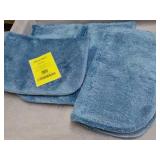 3 pc Basin Blue Rug II Set 17 x 24,...