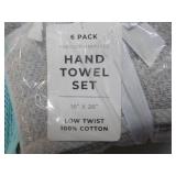 6 pack Hand Towel Set; New from JCP...