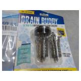 3 Shower Curtain, Hooks, and Drain ...