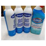 Spray way Glass Cleaner and Clorox...