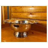 Towle Silver Plated Punch Bowl with Ornate Scalloped Rim