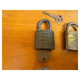 Collection of Six Vintage Padlocks - Five with Keys