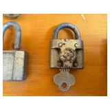 Collection of Six Vintage Padlocks - Five with Keys