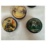 MN Wild Bleacher Creature Nordy Plush Figure with Five MN Wild Souvenir Collectible Hockey Pucks