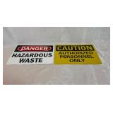 Tin Safety Signs (Qty 2) 14" x 10"
