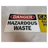 Tin Safety Signs (Qty 2) 14" x 10"