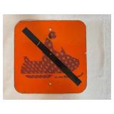 Vintage Snowmobile Trail Tin Sign 12" x 12"