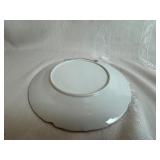 Theodore Rosevelt Vintage Plate with Gold Flecked Rim and Vintage Floral Wall Plate