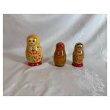 Vintage Russian Babuska Dolls (Nesting Dolls) - Three Sets