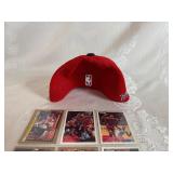 New Chicago Bulls Hat with Nine Trading Cards Including Two Scottie Pippen Cards