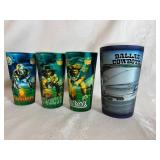 Collector 3D NFL CUPS (8) with AFC/NFC Football