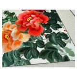 Traditional Chinese Embroidery Featuring Peonies which Symbolize Wealth, Prosperity and Honor.