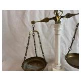 Antique Italian Alabaster and Brass Balance Scale