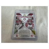 Five Running Back Cards: Derrick Henry/Bo Scarbrough, Marshall Faulk, Ezekiel Elliott, Bucky Irving and Chuba Hubbard