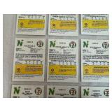 Nine Vintage Minnesota North Stars 1985-86 7-Eleven Trading Cards