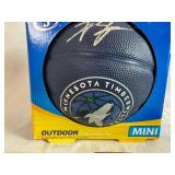 MN Timberwolves Autographed Mini Basketball with 18 Timberwolves Trading Cards