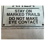 Mancave Tin Sign "Big Foot Mating Area" 8" x 12" Tall