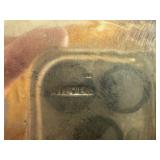 Antique Silver Drinkware Set includes Pitcher and Six Glasses featuring Intricate Embossed Floral Design (Silver marking on bottom of each piece)