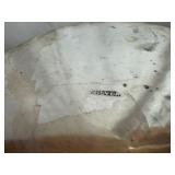 Antique Silver Drinkware Set includes Pitcher and Six Glasses featuring Intricate Embossed Floral Design (Silver marking on bottom of each piece)