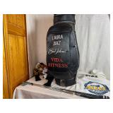 Laura Diaz Autographed Golf Bag, Laura Diaz Autographed Caddie Vest, Two Clubs and Two Club Covers