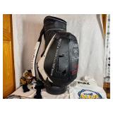 Laura Diaz Autographed Golf Bag, Laura Diaz Autographed Caddie Vest, Two Clubs and Two Club Covers