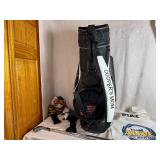 Laura Diaz Autographed Golf Bag, Laura Diaz Autographed Caddie Vest, Two Clubs and Two Club Covers