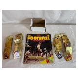 1983 Topps NFL Football Sticker Album (partially complete) with Box of Stickers