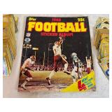 1983 Topps NFL Football Sticker Album (partially complete) with Box of Stickers